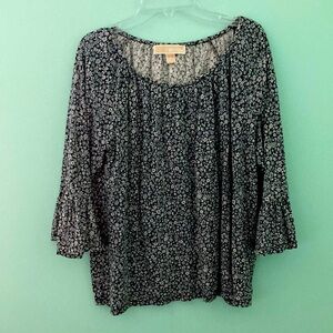Michael Kors blue floral top